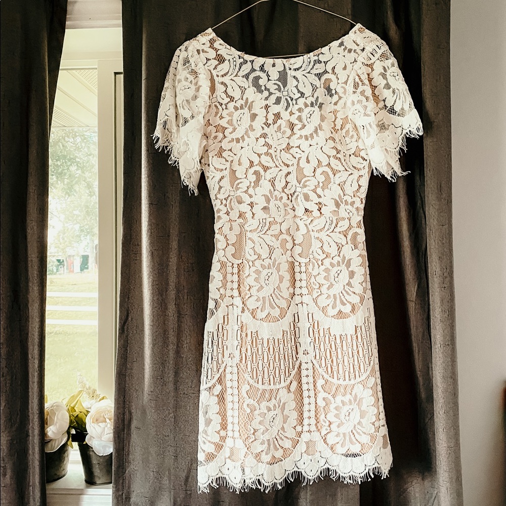 White lace Lulus dress
